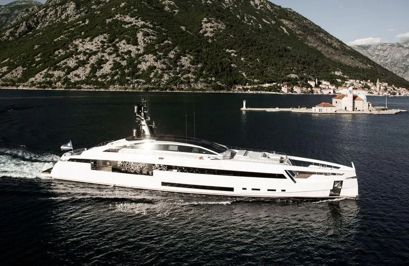 a boat in the water aboard AURORA Yacht for Sale