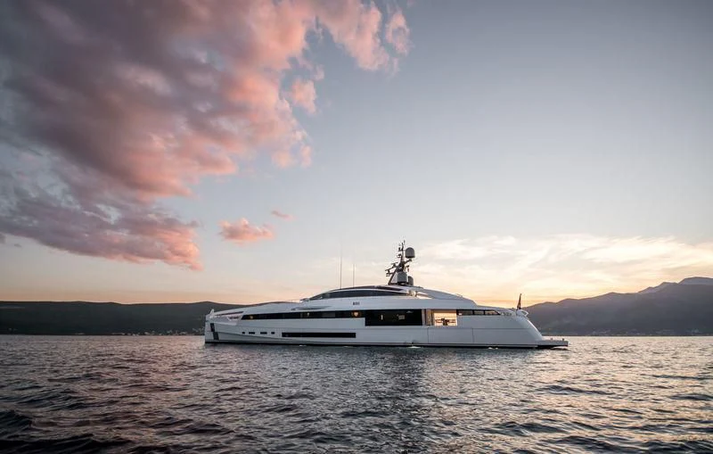 a boat in the water aboard AURORA Yacht for Sale