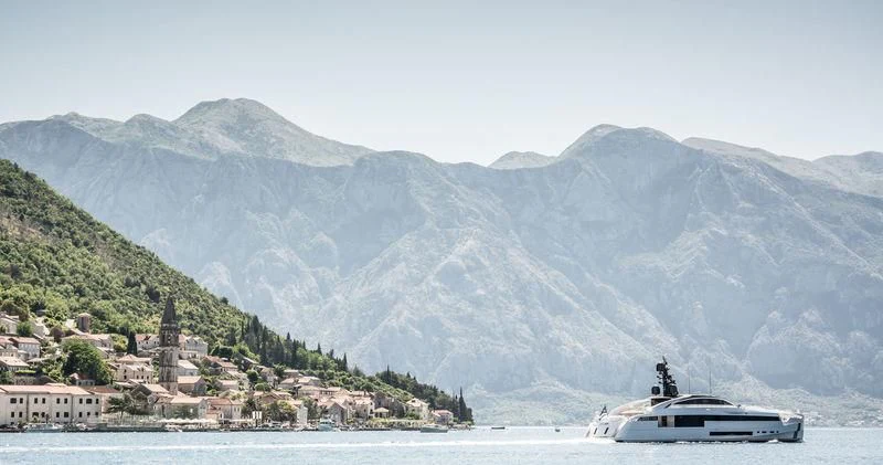 a boat on the water aboard AURORA Yacht for Sale