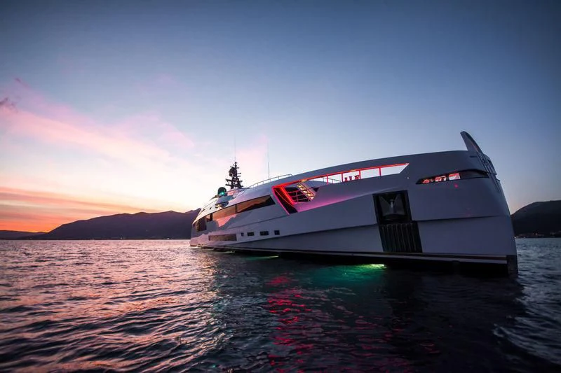 a boat on the water aboard AURORA Yacht for Sale
