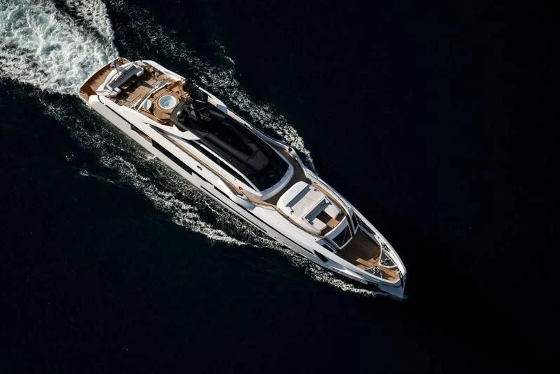 a space ship in space aboard AURORA Yacht for Sale