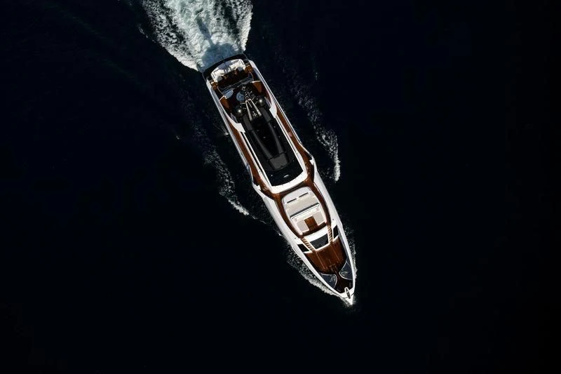 a close-up of a guitar aboard AURORA Yacht for Sale