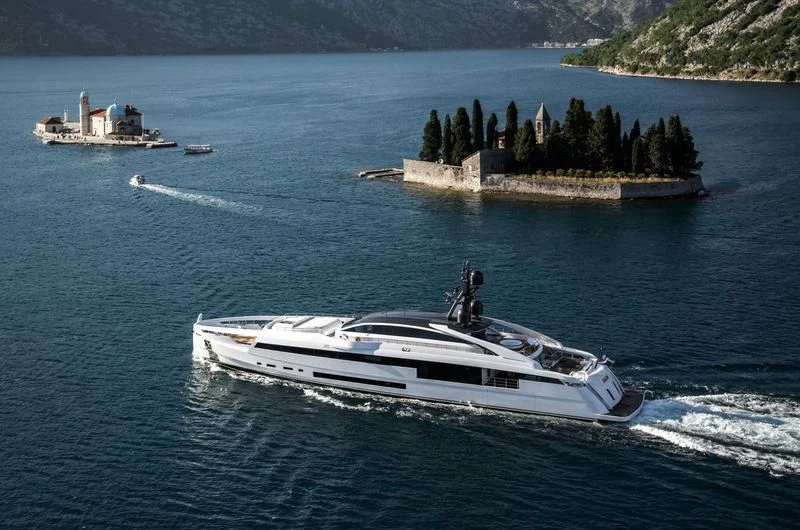 a boat on the water aboard AURORA Yacht for Sale