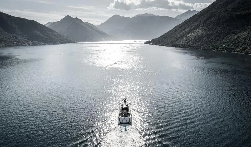 a boat on the water aboard AURORA Yacht for Sale