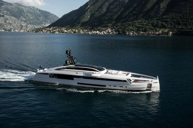 a boat on the water aboard AURORA Yacht for Sale