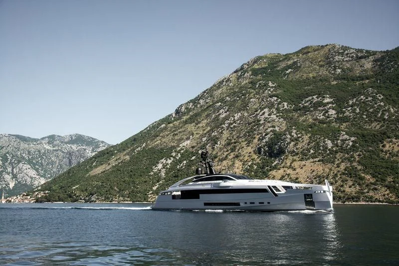 a boat on the water aboard AURORA Yacht for Sale