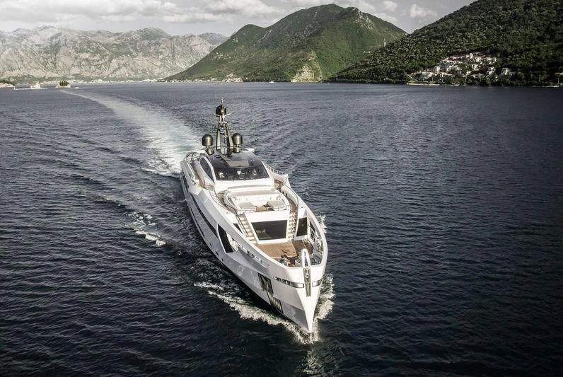 a boat in the water aboard AURORA Yacht for Sale