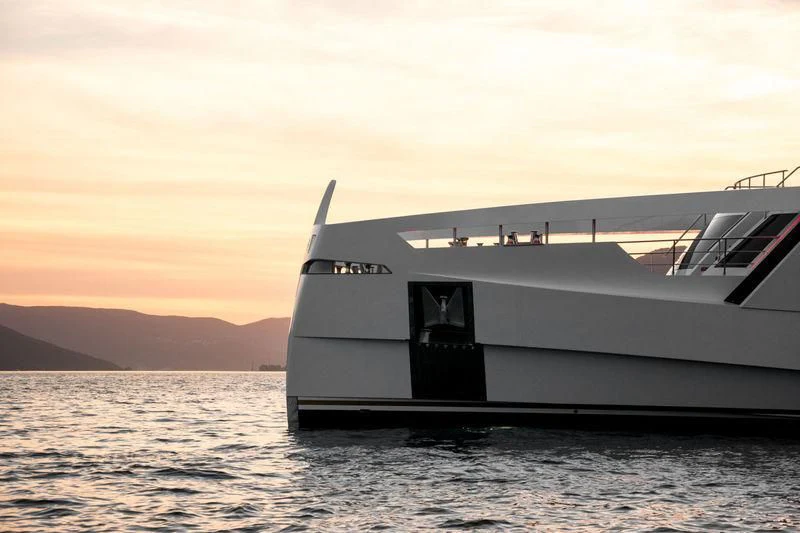 a boat in the water aboard AURORA Yacht for Sale
