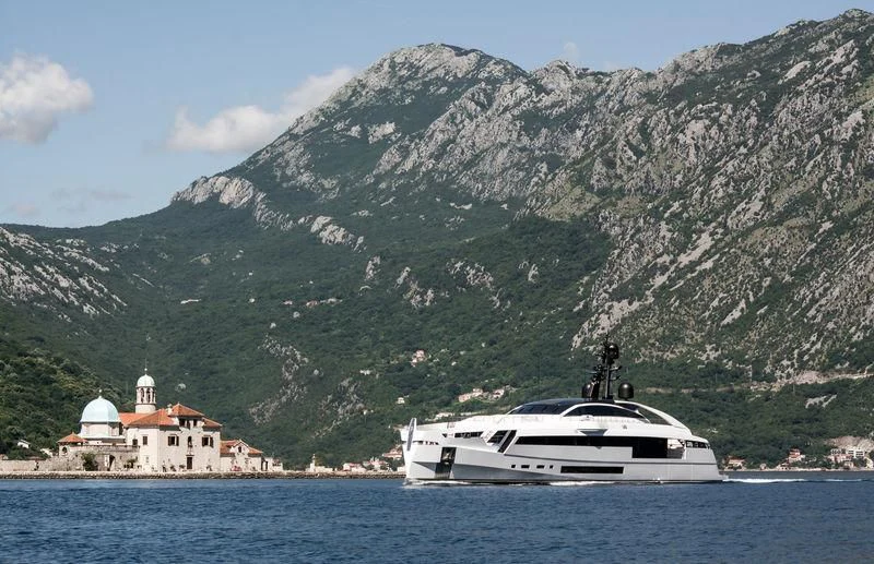 a boat on the water aboard AURORA Yacht for Sale