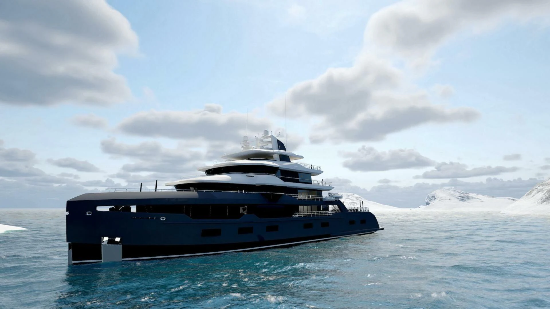 a boat in the water aboard HORIZON II Yacht for Sale