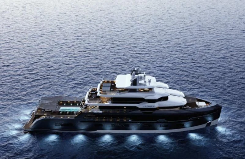 a boat in the water aboard HORIZON II Yacht for Sale