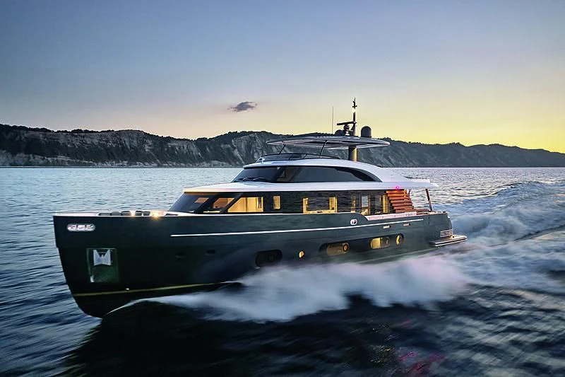 a boat on the water aboard JAKAT Yacht for Sale
