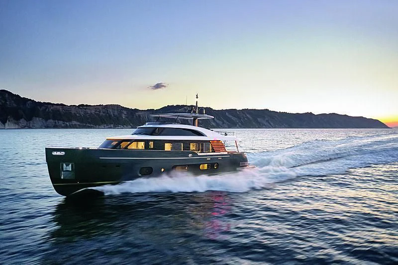 a boat on the water aboard JAKAT Yacht for Sale