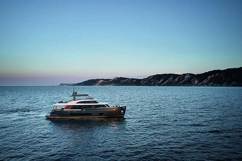 a boat in the water aboard JAKAT Yacht for Sale