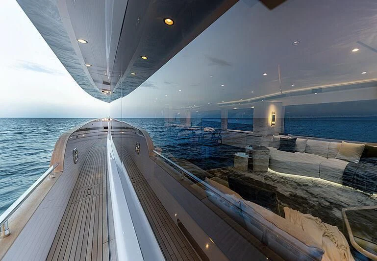 a deck of a boat aboard JAKAT Yacht for Sale