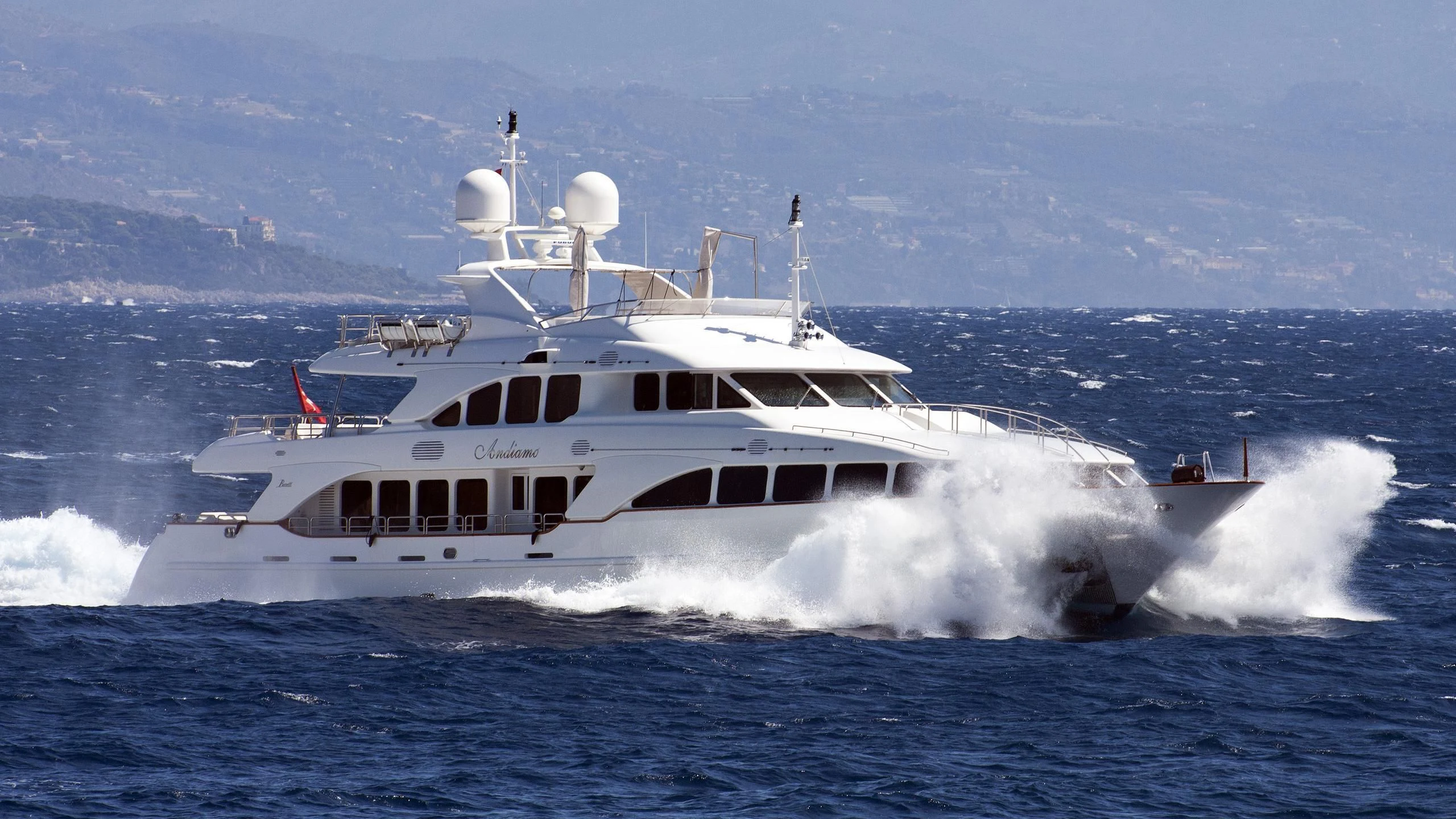a boat on the water aboard ANDIAMO Yacht for Sale