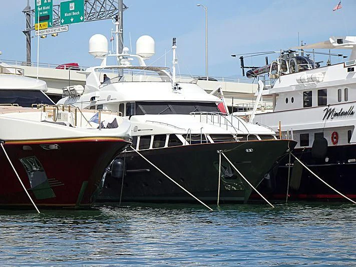 several boats docked at a pier aboard ANDIAMO Yacht for Sale