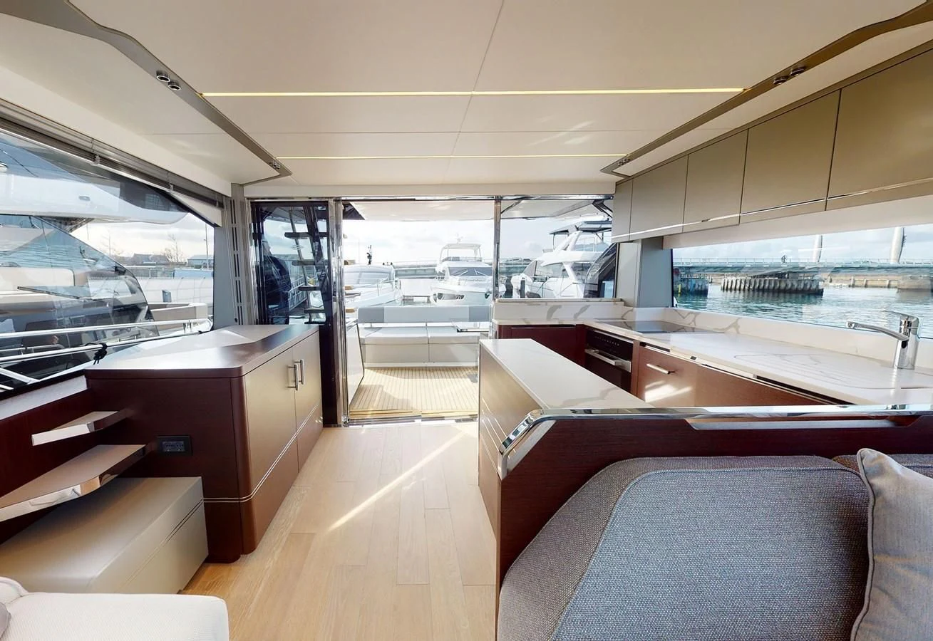 inside of a vehicle aboard FIVE II Yacht for Sale