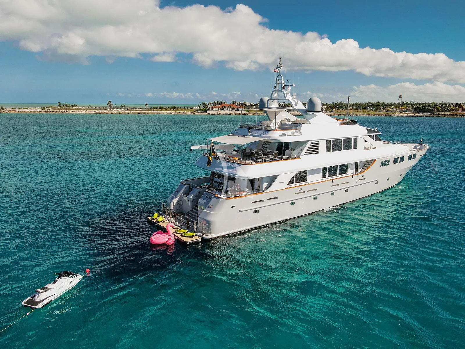a boat in the water aboard M3 Yacht for Sale