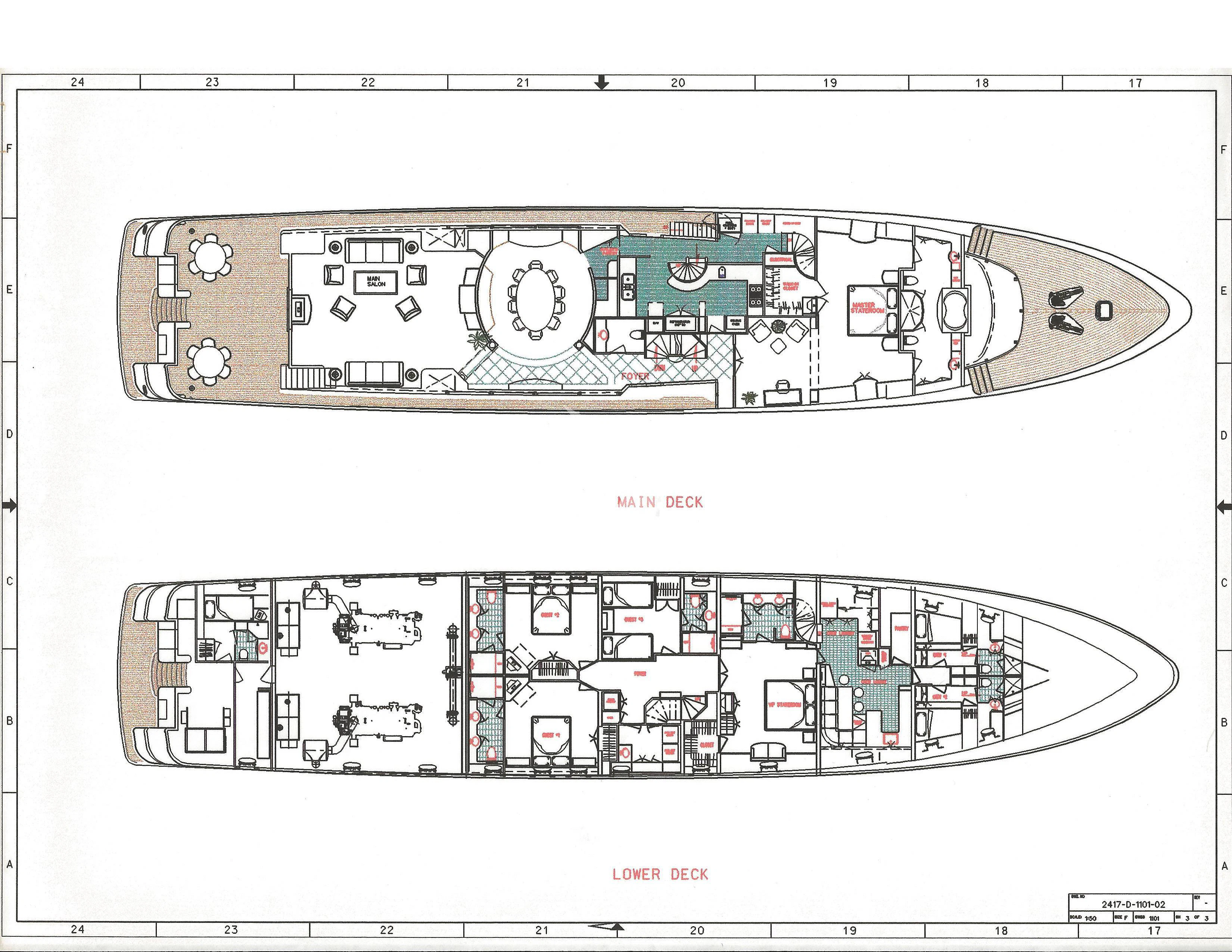 diagram, engineering drawing, schematic aboard M3 Yacht for Sale