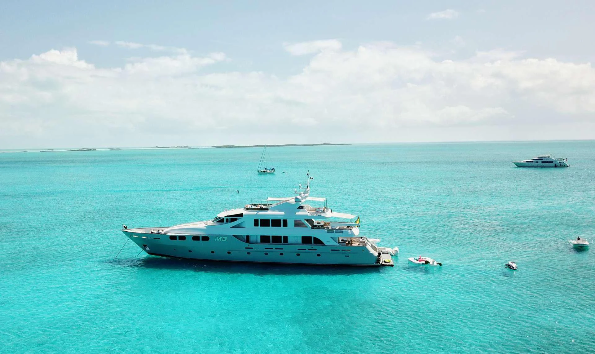 a boat in the water aboard M3 Yacht for Sale