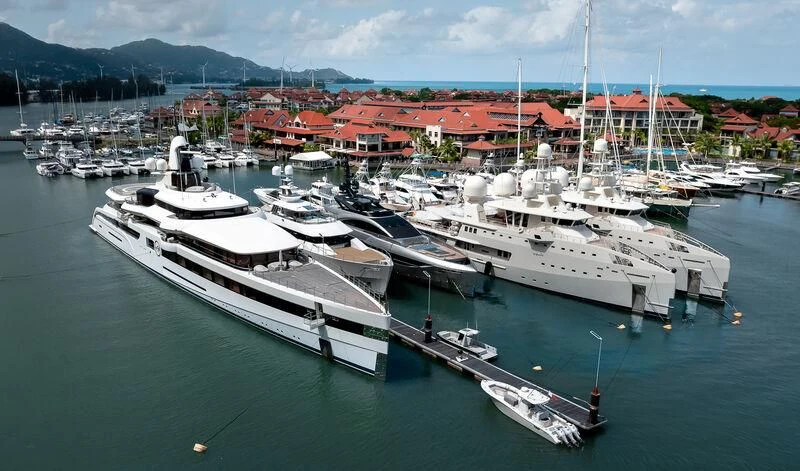 a large ship in the water aboard UM ALHOUL Yacht for Sale