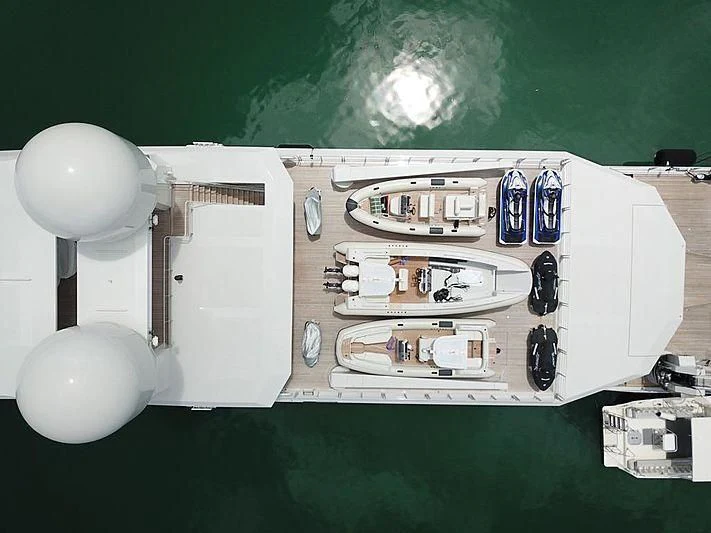 a model of a space ship aboard UM ALHOUL Yacht for Sale