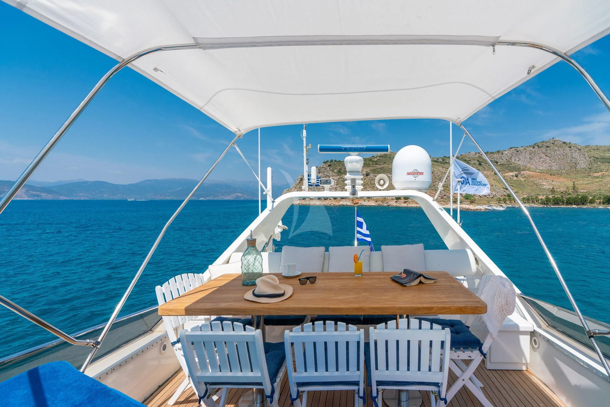 a boat on the water aboard ALANDINI Yacht for Sale