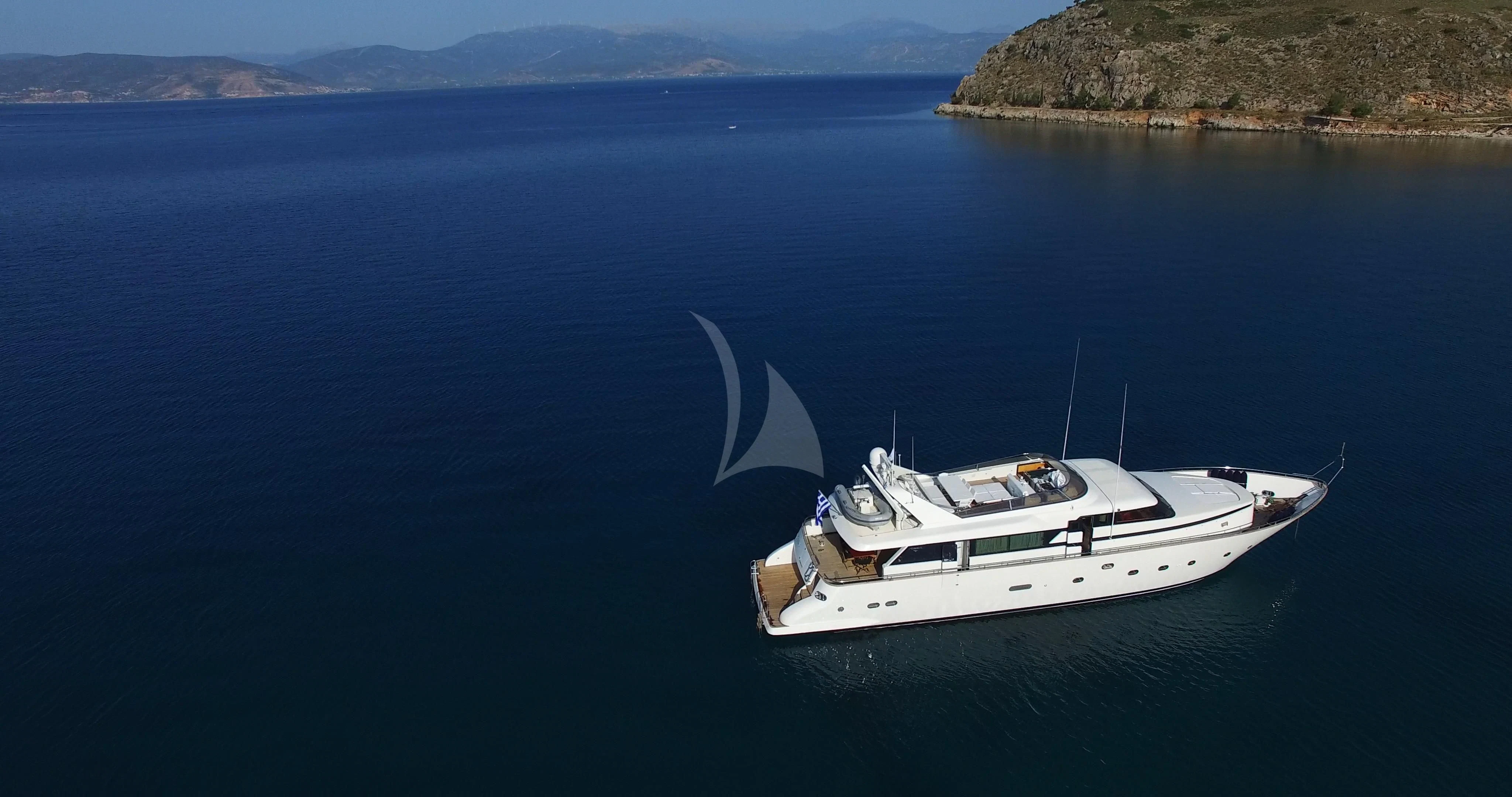 a boat in the water aboard ALANDINI Yacht for Sale