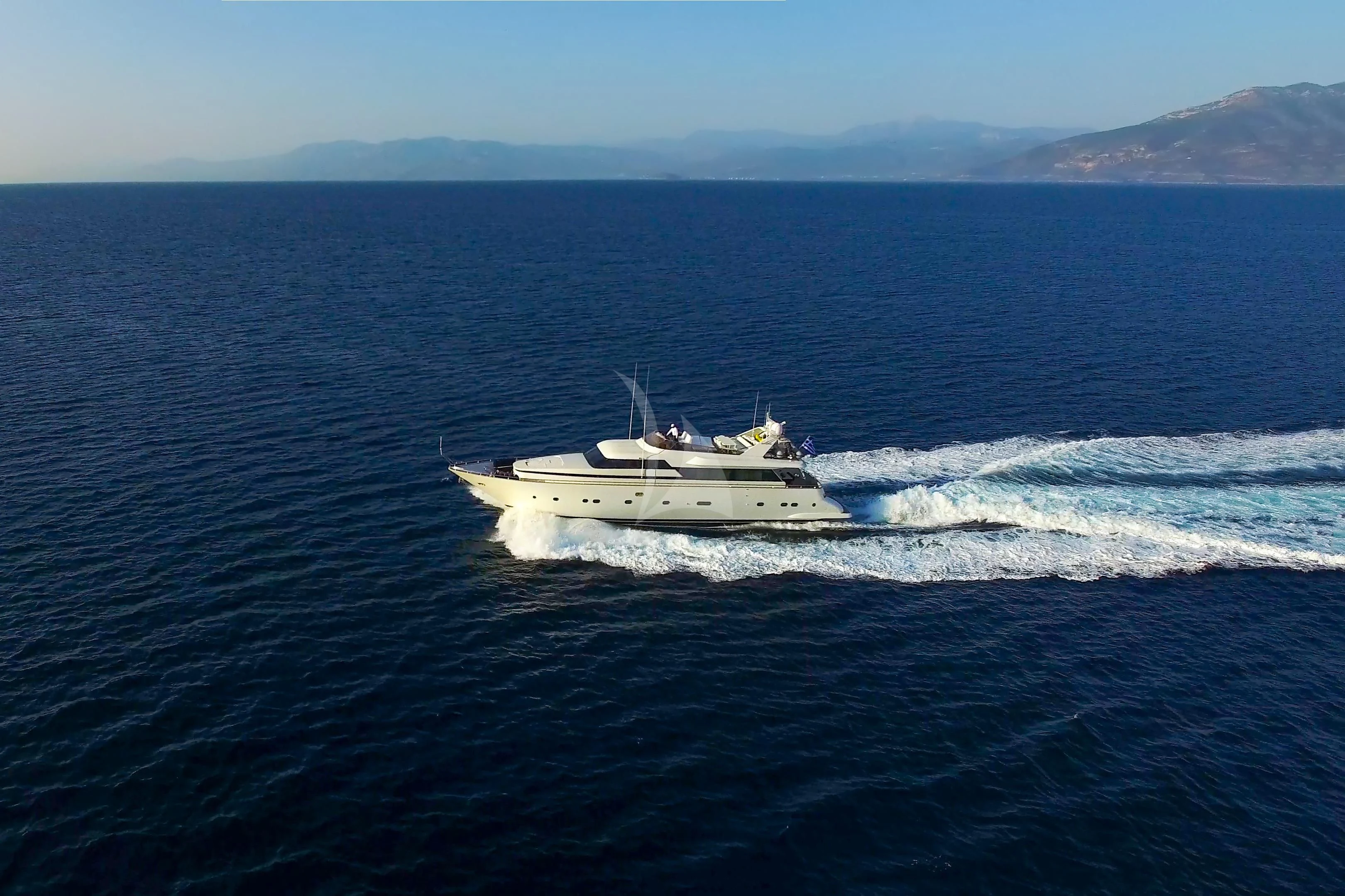 a boat on the water aboard ALANDINI Yacht for Sale