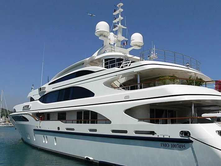 a white yacht in the water aboard NEXT CHAPTER Yacht for Sale