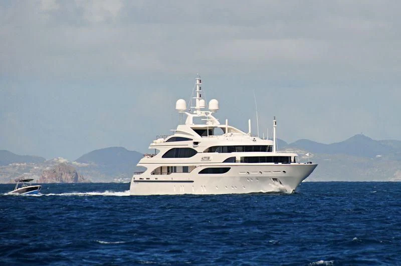 a white yacht in the water aboard NEXT CHAPTER Yacht for Sale