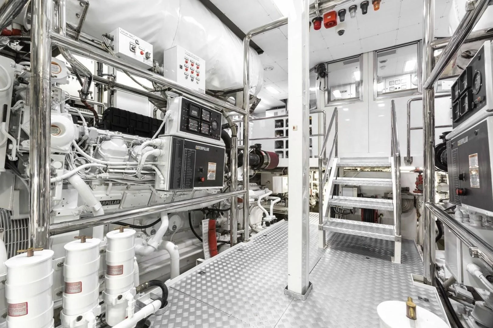 a room with machinery aboard NEXT CHAPTER Yacht for Sale