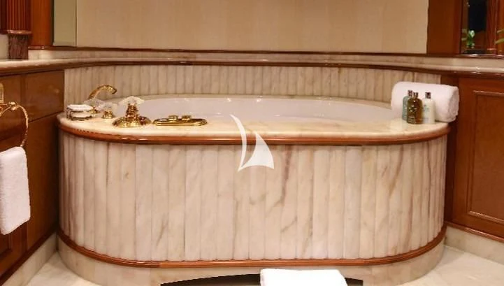 a bathtub with a sink aboard NEXT CHAPTER Yacht for Sale
