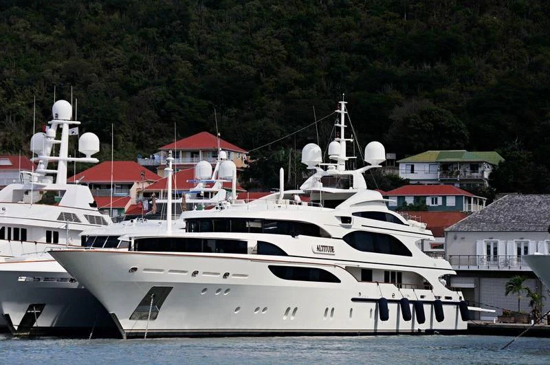 a group of boats in a harbor aboard NEXT CHAPTER Yacht for Sale