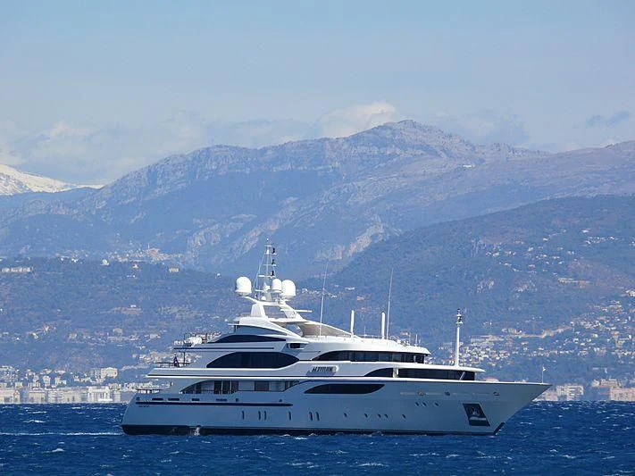 a white yacht in the water aboard NEXT CHAPTER Yacht for Sale