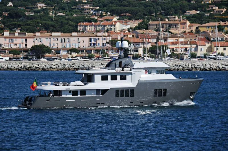 a boat on the water aboard BONUM Yacht for Sale
