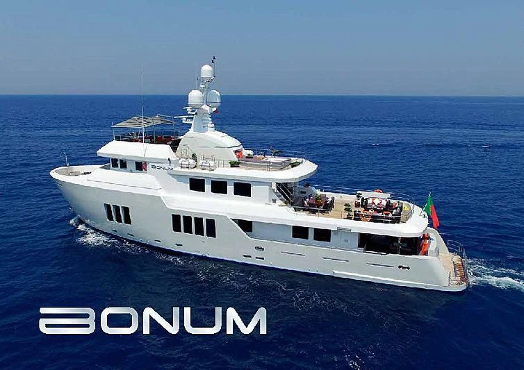 a boat on the water aboard BONUM Yacht for Sale