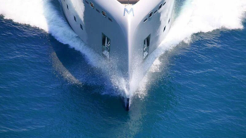 a boat in the water aboard OCEAN CLUB Yacht for Sale