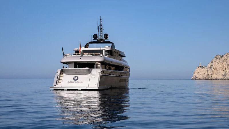 a boat in the water aboard OCEAN CLUB Yacht for Sale