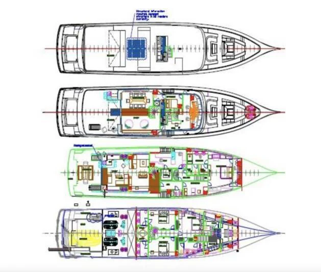diagram aboard OCEAN CLUB Yacht for Sale