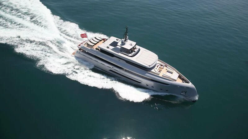 a ship in the ocean aboard OCEAN CLUB Yacht for Sale