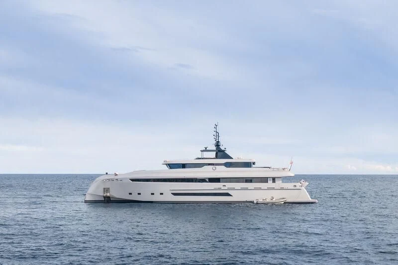 a white yacht in the water aboard OCEAN CLUB Yacht for Sale