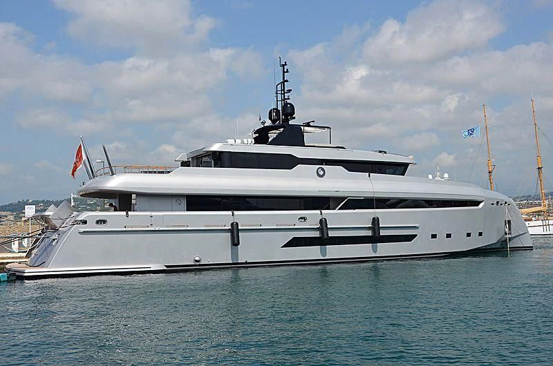 a white yacht in the water aboard OCEAN CLUB Yacht for Sale