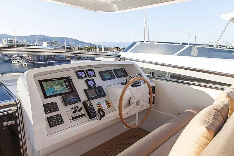 the inside of a boat aboard FASTER Yacht for Sale