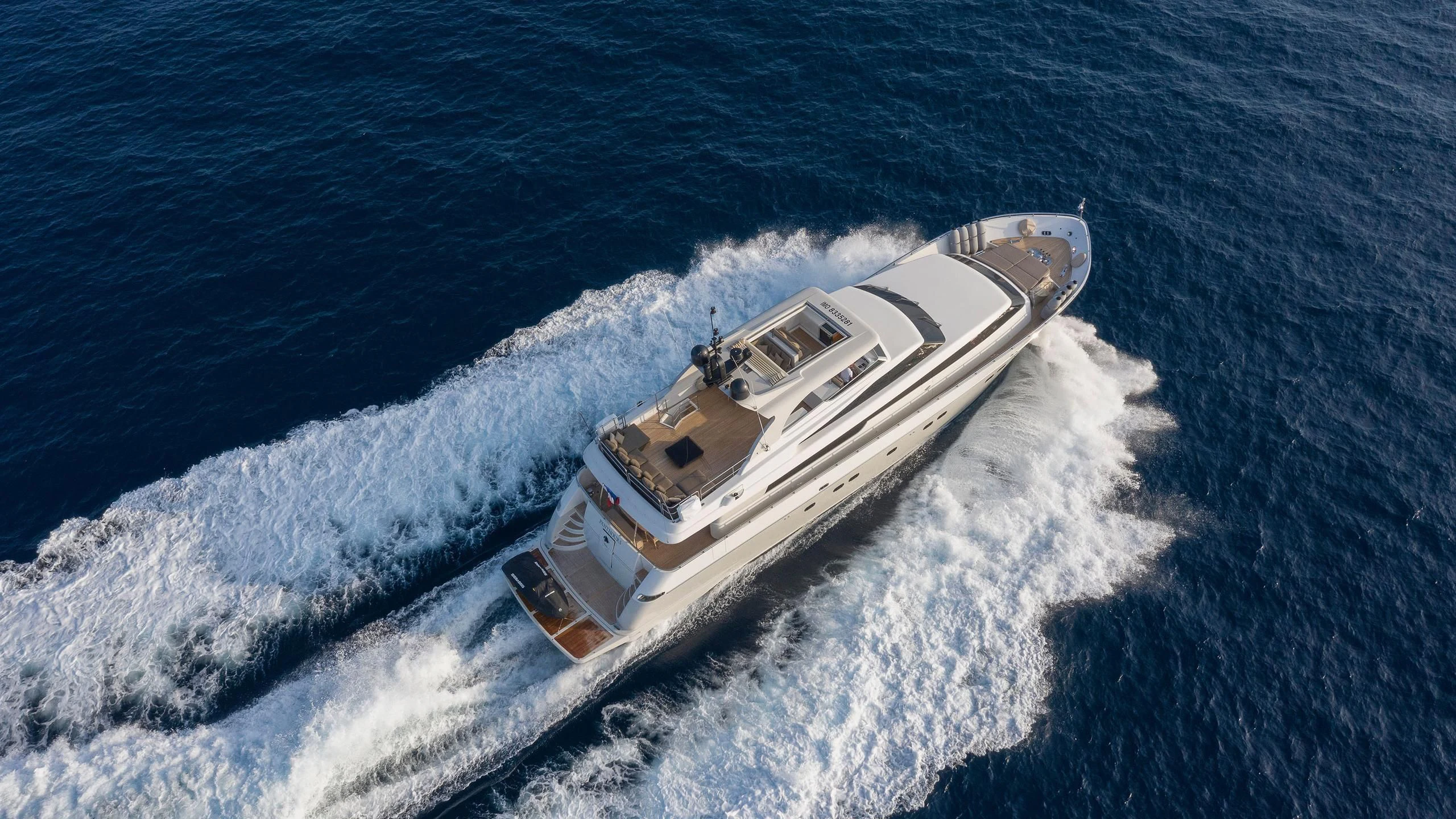 a ship on the water aboard FASTER Yacht for Sale