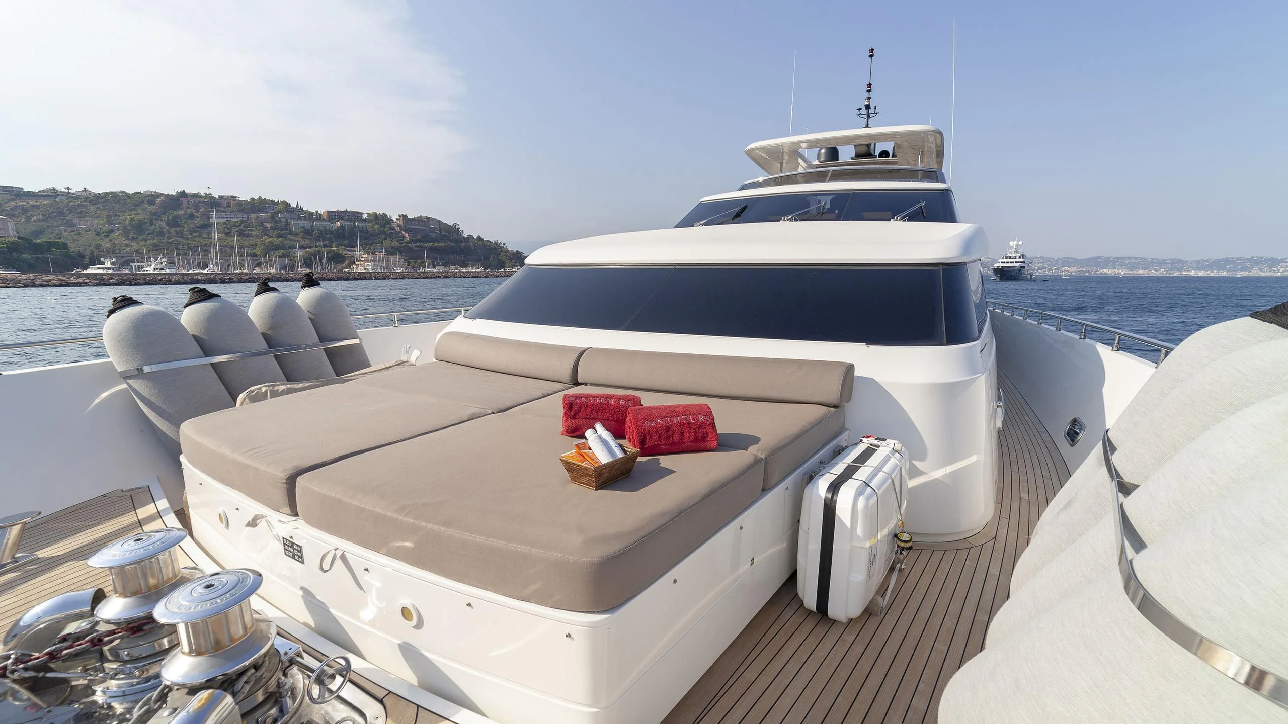 a boat on the water aboard FASTER Yacht for Sale