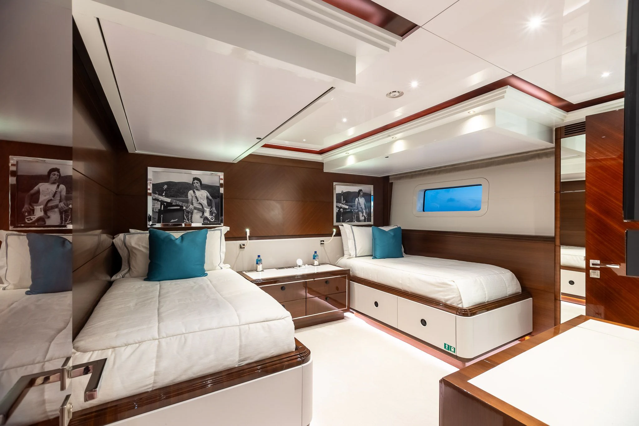 a room with a bed and a couch aboard KING BABY Yacht for Sale