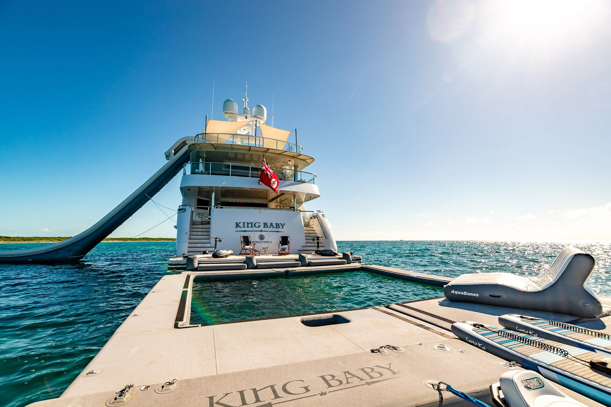 a boat on the water aboard KING BABY Yacht for Sale