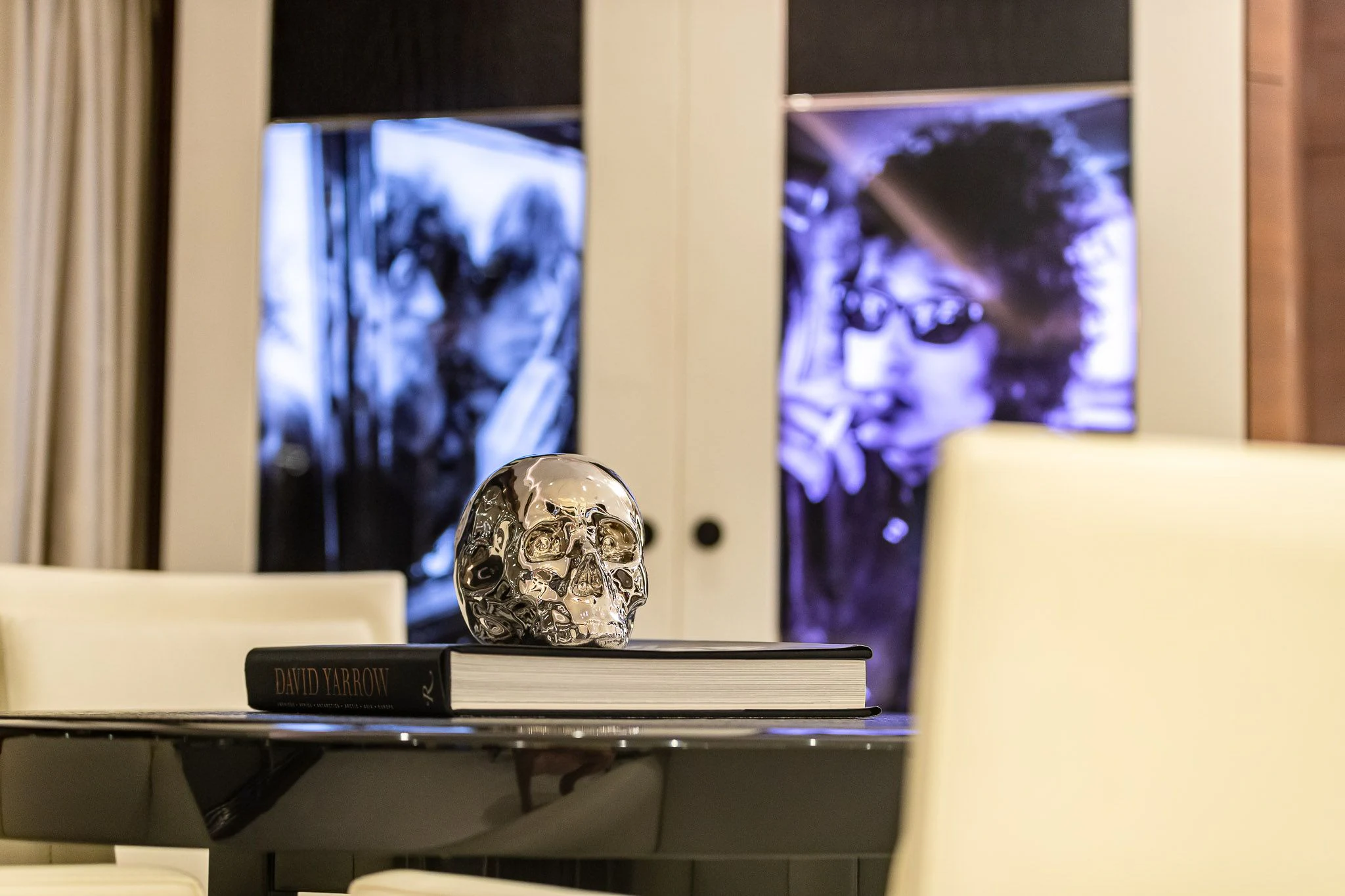 a coin on a desk aboard KING BABY Yacht for Sale
